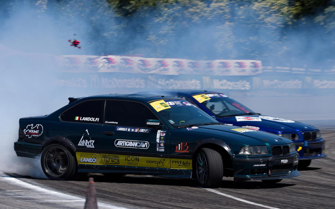 Michele Landolfi sul secondo gradino del podioal Campionato Italiano Drifting