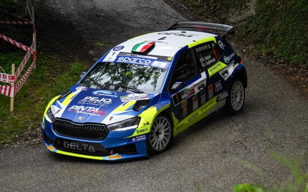 Roberto Daprà ottimo terzo assoluto al Rally Due Valli Falezza e Merzari sul primo gradino di classe